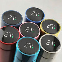 Bouteille d'eau intelligente en acier inoxydable YEKEA 500 ml pour l'extérieur, gourde isotherme numérique avec affichage de la température LED