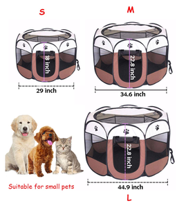 Pet Puppy <b>Dog</b> Playpen Small <b>Dog</b> Tent <b>Cage</b> <b>Indoor</b> Outdoor Portable Stainless Steel Eco-Friendly for <b>Dogs</b> - Product Image 2