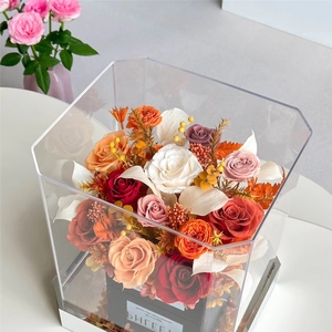 Boîte de roses du jardin Monet 2025, fleurs <span class=keywords><strong>éternelle</strong></span>s, profitez de la Saint-Valentin, qualité supérieure - Product Image 5
