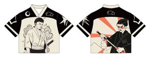 Maillot de sport personnalisé à sublimation rétro japonais samouraï hip-hop pour homme, style streetwear Ukiyo-e, col en V - Product Image 2