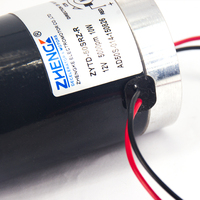 Moteur CC à aimant permanent tubulaire ZHENGKE ZYTD-50SRZ-R 50 mm 12V/24V à balais, arbre de 6 mm, 7W/8W, étanche à la poussière pour ventilateur et bateau électrique
