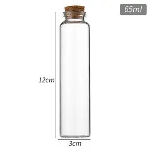 30mm Mini Clear Glass Wishing Small Drift Bottle Vials With Cork Glass Tube Corked