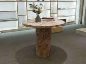 SH STONE personalizable diseño moderno mesa de comedor superior <span class=keywords><strong>Monica</strong></span> mármol rojo piedra Natural cocina restaurante sala de estar apartamento - Product Image 2