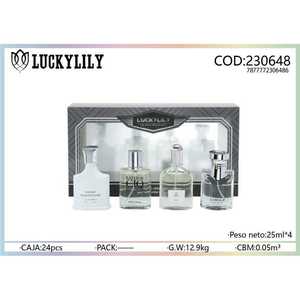 Juego de regalo de fragancia para hombre Woody Eau De Cologne 4 botellas de 25ml al por mayor para minoristas - Product Image 1