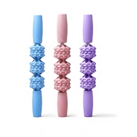 Bâton de massage à picots unisexe en PP+TPR, longueur 48 cm, pour exercices corporels complets (jambes, bras et pieds)