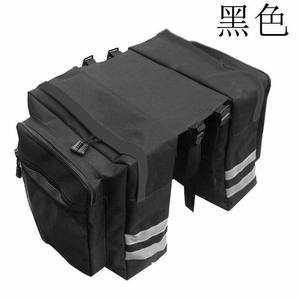 Bolsas traseras para bicicleta, bolsa doble impermeable con tiras reflectantes para bicicleta de montaña, accesorios de ciclismo, Color rojo - Product Image 4