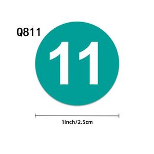 500 rotoli di etichette numeriche rotonde autoadesive da 1 pollice, adesivi per marcatura identificativa - Product Image 6
