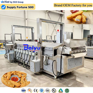 Machine à frire au gaz pour les collations du Moyen-Orient, <span class=keywords><strong>friteuse</strong></span> continue pour les plats préparés, les aliments surgelés et les usines de snacks frits - Product Image 1