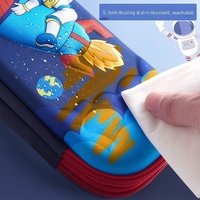 Étui à crayons 3D stéréo à double couche en EVA rigide, fentes pour stylos, poche en filet, grande capacité, fermeture éclair, imprimé UV, pour enfants, école