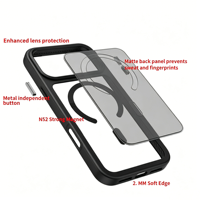 Coque de téléphone magnétique pour iPhone 18 Pro, couleur macaron, anti-traces de doigts, antichoc pour iPhone 18 17 16 Pro Max