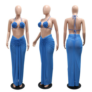 <span class=keywords><strong>Vendita</strong></span> calda moda estate <span class=keywords><strong>Sexy</strong></span> <span class=keywords><strong>abbigliamento</strong></span> da spiaggia <span class=keywords><strong>abbigliamento</strong></span> donna 3D floreale Bikini e Modulare maglia gonna 3 pezzi - Product Image 2