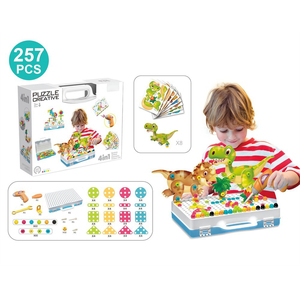 Juego de Rompecabezas de Tornillos y Taladro de 257 Piezas, 4 en 1, Bloques de Construcción STEM con Forma de Animales, Juguete Creativo con Taladro Eléctrico para Niños, Juego Educativo - Product Image 3