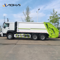 Camion Compacteur de Déchets HOWO 6x4 290HP à Transmission Manuelle, Moteur Diesel, Boîte de Vitesses, Chargeur Arrière à Vendre pour l'Exportation