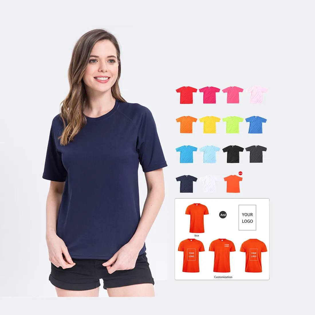 Opportunité d'affaires promotionnelle Marque personnalisée Impression à séchage rapide Bureau 150Gsm Polyester Gym Uniforme sportif T-shirts pour hommes