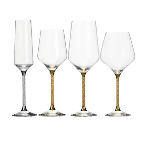 Stile europeo atmosfera semplice monostrato di lusso di lusso lamina d'oro calice bicchiere di vino rosso