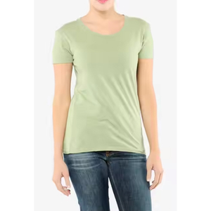 Camiseta de gimnasio de estilo minimalista para mujer Patrón 3D Absorbe la humedad Cuello redondo liso Agujero de botón ecológico para actividades al aire libre - Product Image 3