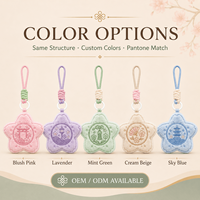 Porte-clés porte-bonheur en peluche personnalisé, Omamori brodé, pendentif étoile doux pour sac, articles promotionnels pour cadeaux d'entreprise