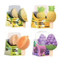 Expédition mondiale - Crème glacée à la noix de coco, au durian, au raisin, au melon Hami, à la banane, aux bleuets, à la pomme - Snack exotique - Crème glacée