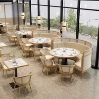 Restaurant café pizzeria bois canapé cabine et table chaises combinaison u forme canapé et long stand siège meubles
