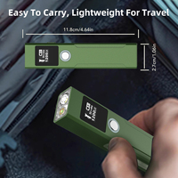Lampe torche EDC 1200LM IP65 à faisceau latéral et pointeur laser vert, rechargeable par USB, idéale pour l'inspection et les situations d'urgence – Vente directe usine