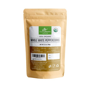 Poivre blanc entier de haute qualité en vrac, ingrédients culinaires polyvalents, certifié biologique - Product Image 1