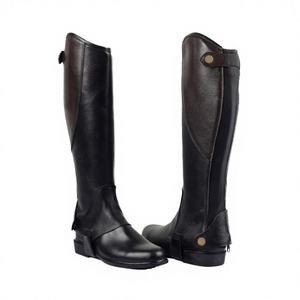 Hardihood International Men's English High Quality Horse <b>Riding</b> Half <b>Chaps</b> Custom Logo Extra Leather Protection Equestrian Sets - Product Image 2