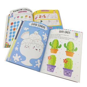Livre à activités de dessin éducatif et personnalisé <span class=keywords><strong>pour</strong></span> <span class=keywords><strong>les</strong></span> enfants, carnet d'autocollants, avec étiquettes, stickers, vente en gros, nouveaux modè<span class=keywords><strong>les</strong></span> - Product Image 5
