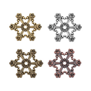 Avvolgitore di Filo Retrò <span class=keywords><strong>a</strong></span> Forma di Fiore di Prugna, Bobina in Metallo per <span class=keywords><strong>Punto</strong></span> <span class=keywords><strong>Croce</strong></span>, Organizzatore di Filo da Ricamo <span class=keywords><strong>a</strong></span> 4 Colori - Product Image 5