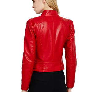 2025 nouveau Vintage hiver chaud en peau de mouton veste en cuir pour femmes tissé Type de cuir - Product Image 5