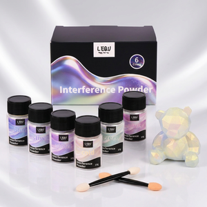 LEQU Happy And Fun Interference Powder, ensemble de 6 couleurs pour la résine, la peinture sur ongles et les fournitures d'artisanat - Product Image 1