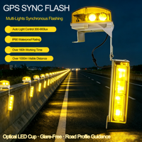 Lumière de contour de garde-corps solaire, clignotement synchrone GPS, contrôle automatique de la lumière, lumière d'avertissement de délimitation routière IP66
