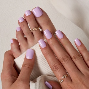 BTArtbox Faux Ongles d'Orteils Courts Carrés en Gel Souple Faits Main Violet avec Colle – Vente en Gros, Lot de Faux Ongles d'Orteils à Presser - Product Image 1