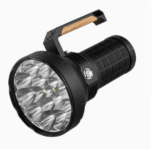 Goldmore4 New Portable Searchlight Outdoor Lighting  Handheld Aluminum Alloy Material  Super Bright 38000 Lumen Led Flashlights