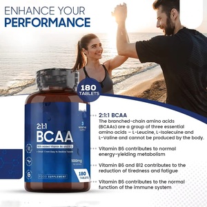 Marque privée BCAA 2:1:1 Poudre Sport Nutrition Complément alimentaire Croissance musculaire Entraînement Récupération du gain de poids Comprimés BCAA - Product Image 2