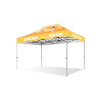 Tente pliante promotionnelle 3x4,5m avec logo personnalisé, stable, imperméable, grande tente de réception pour événements et expositions en extérieur