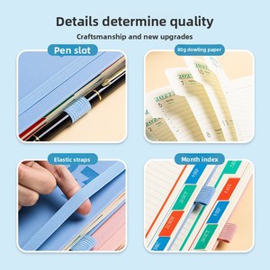 Agenda Giornaliera 2027 Transfrontaliera in Inglese, Pianificatore 365 Giorni, Una Pagina al <span class=keywords><strong>Giorno</strong></span>, Diario per la Gestione del Tempo, Taccuino con Copertina in PU, Regalo - Product Image 4
