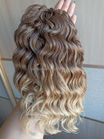 Extensions de cheveux synthétiques Jessica Curl Crochet Hair Twist Water Wave Ombre Blonde Colors 60cm 75cm Deep Wave