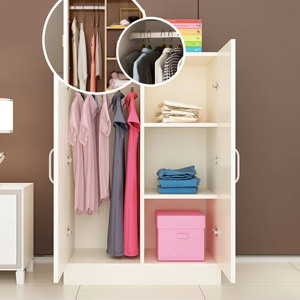 Armario de Almacenamiento Personalizado, Armario Infantil de 4 Puertas y 2 Cajones, Muebles de Madera para Dormitorio - Product Image 2