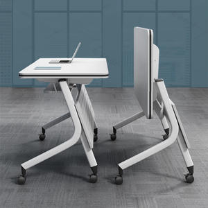 Mesa de Conferência Moderna de Ferro Dobrável e Extensível com Rodas - Product Image 6