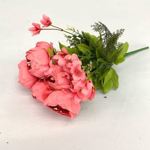 Ramo de flores de seda, peonías artificiales Vintage para decoración de hogar <span class=keywords><strong>y</strong></span> boda - Product Image 3