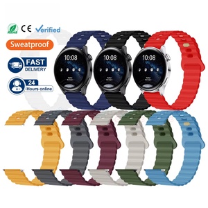 สายนาฬิกาซิลิโคน HUanlong 20มม. 22มม. สำหรับ Samsung Galaxy 3 4 5 46มม./42มม./Active 2 S3 - Product Image 1