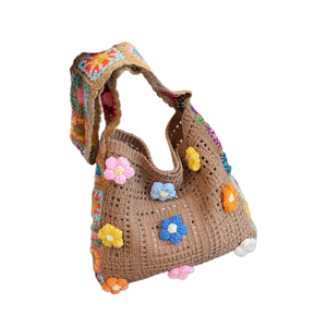 2025สตรีผ้าทอลายลูกไม้ถักกันน้ำ, สินค้าใหม่กระเป๋าโท้ทสะพายไหล่ทำจากมุกขนาดใหญ่ใส่ฤดูร้อน - Product Image 1