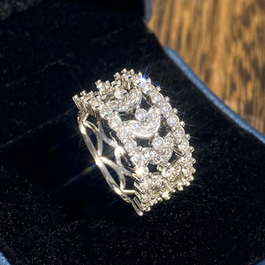 Anillo de Diamantes de Oro Blanco Q981, Corte Brillante Redondo Natural, Color G, Anillo de Compromiso para Mujer - Product Image 5