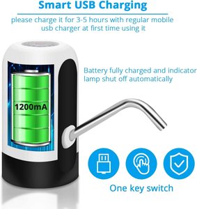 5 Gallon Automatic Electric <strong>Water</strong> Jug <strong>Dispenser</strong> Stand Rechargeable Universal <strong>Water</strong> Bottle Pump for Outdoor Use Plastic - Product Image 6