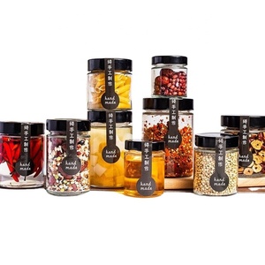 Conteneur de stockage alimentaire en verre avec couvercle métallique, 100 ml, 150 ml, 180 ml, 220 ml, 280 ml, 380 ml, 500 ml, pot à miel, emballage alimentaire - Product Image 1