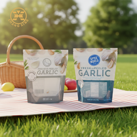 Sacs en plastique transparents à fermeture éclair et trous d'aération, personnalisés, pour l'ail frais, les fruits et légumes frais