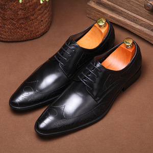 Zapatos Elevadores Otoño 2026 - Zapatos de Cuero para Hombre en Piel de Vacuno - Zapatos de Negocios Impermeables con Cordones y Punta Cuadrada Pequeña que Aumentan la Altura - Product Image 3