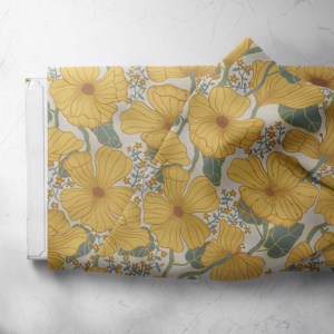 Tessuto Leggero in Cotone Cardato con Stampa Digitale Floreale Personalizzata London, Popeline <span class=keywords><strong>100</strong></span>% Cotone Traspirante per Abbigliamento Bambini e Bambine - Product Image 3