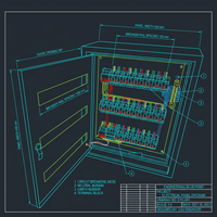 Boîtier de distribution double porte Rilang pour contrôle d'éclairage, boîte à fusibles OEM personnalisée, tableau électrique, coffret de distribution MCB pour éclairage