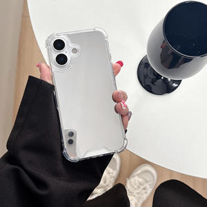 Coque antichoc transparente avec surface miroir pour iPhone 17 (grande ouverture), 16, 15, 14, 13 Pro et 12 Pro, avec protection airbag - Product Image 4